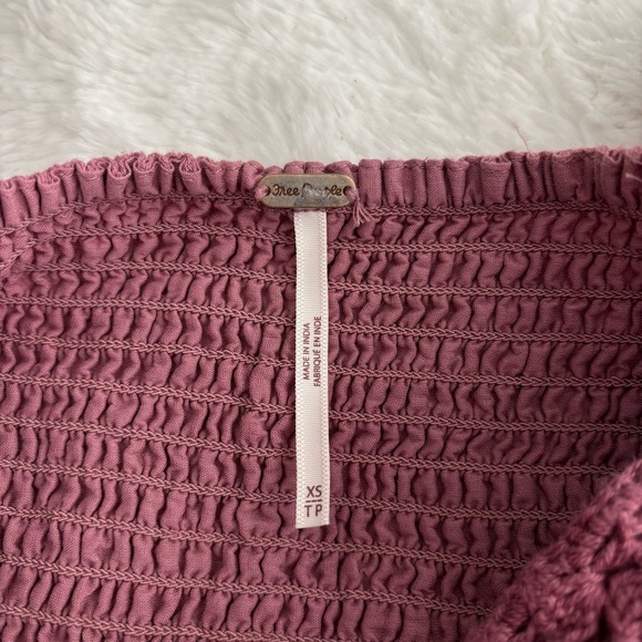 Free People Ari Mini Dress in Dried Current Size XS Boho Feminine Square Neck - Picture 8 of 12